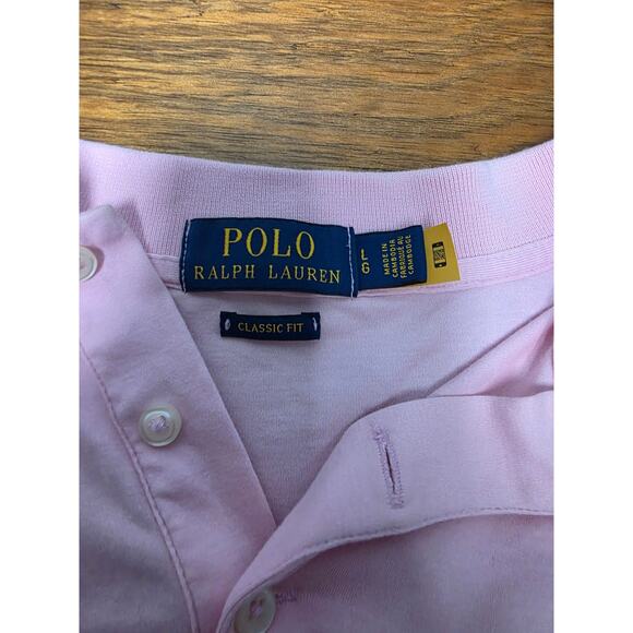 Ralph Lauren Pink Polo Mens L Office GorpCore Preppy Golf School Teacher Soft - Picture 3 of 7